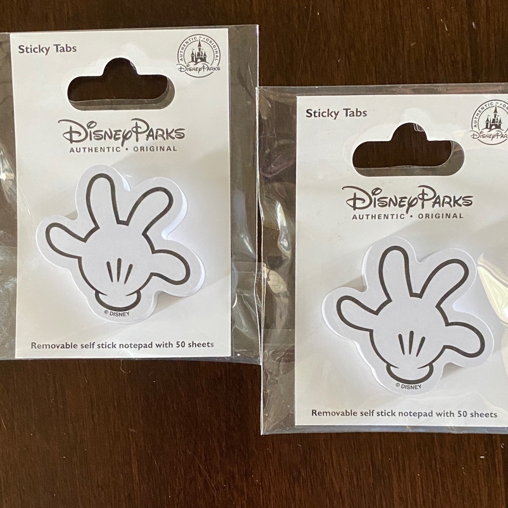 Bundle of 2 Disney Parks Mickey Hand Mini Sticky Tabs